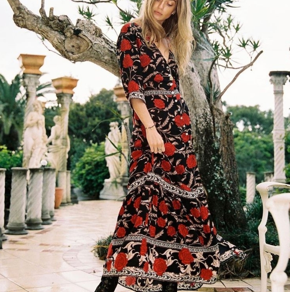 ARNHEM Carolina Rose Maxi Dress 8/S
